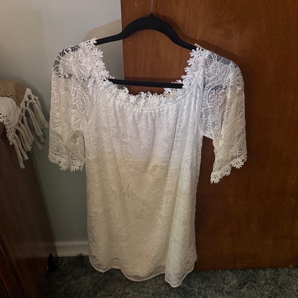 Short White Lace Dress